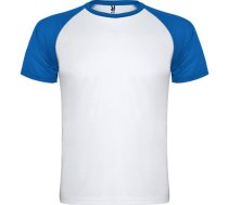 Bērnu raglan t-krekls INDIANAPOLIS, balts/karaliski zils