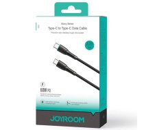 JOYROOM 60W USB-C/Type-C to USB-C/Type-C Fast Charging and Data Cable, Length: 0.25 m - Black
