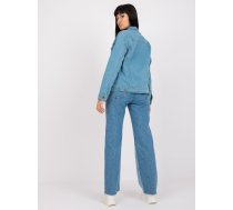 Sieviešu spilgti zila džinsa jaka