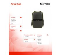 ARMOUR A60 1TB USB 3.0 BLACK-GREEN / ARMOURED triecienizturīgs / putekļu un ūdensizturīgs