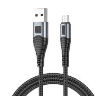Vipfan X10 USB uz Micro USB kabelis, 3A, 1,2 m, pīts (melns)