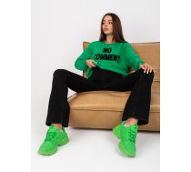 Zaļš sieviešu džemperis bez kapuces