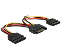 Kabelis Power SATA (M) -> 2x Power SATA (F) 15cm