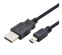 USB kabelis - Mini USB 1m. melns