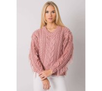 RUE PARIS Netīri rozā džemperis ar bārkstīm.