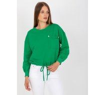 Zaļš sieviešu džemperis bez kapuces