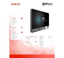 SSD Slim S55 120 GB 2,5 collas SATA3 550/420 MB/s 7 mm