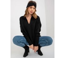 Sieviešu melns oversize džemperis