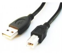 USB kabelis 2.0 Type AB AM-BM 1.8m melns