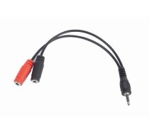 Adapteris Mini Jack (M) 4PIN / 2xMini Jack (F) 20cm