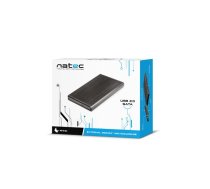 Ārējās kabatas SATA HDD RHINO 2.5 USB 2.0 alumīnija melns