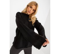 Sieviešu melns oversize džemperis