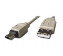 KABELIS USB2 AM-MINI 1,8M WHITE/CC-USB2-AM5P-6 GEMBIRD