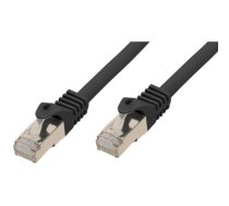 Patch kabelis CAT7/6a S/FTP 10m melns RJ45 bez halogēna (LSZH)