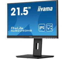 21,5 collu/54,6 cm (1920 x 1080) iiyama 22 W LCD Business Full HD IPS 3ms HDMI DisplayPort Augstuma regulēšanas statīva skaļrunis FullHD melns
