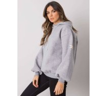 Sieviešu džemperis pelēks ar kapuci