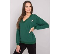Sieviešu tumši zaļš džemperis bez kapuces
