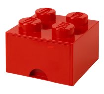 LEGO Brick Drawer 4 sarkana, uzglabāšanas kaste