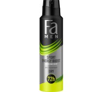 Men Sport Energy Boost 72h pretsviedru aerosols ar stimulējošu ingvera un citrona aromātu 150ml