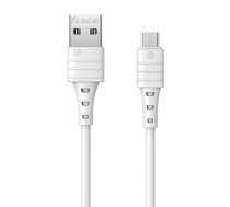 USB Micro Remax Zeron kabelis, 1m, 2,4A (balts)