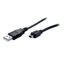 USB2.0 A - B mini (ST-ST) 2m Melns