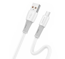 Foneng kabelis USB uz Micro, X86 elastīgs 3A, 1,2 m (balts)