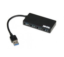 HUB USB 3.0 melns 4 portu plāns