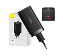 Sienas lādētājs Baseus GaN5 Pro 2xUSB-C + USB, 65W (melns)