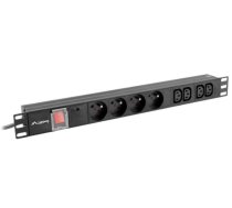 Pārsprieguma aizsargs Rack PDU 1U 10A 4X 230V PL 4X IEC C13 2m C14 melns