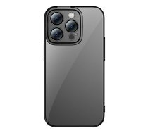 Baseus Glitter caurspīdīgs korpuss un rūdīta stikla komplekts iPhone 14 Pro Max (melns)