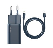 Baseus Super Si Quick Charger 1C 20W ar USB-C kabeli Lightning 1m (zils)