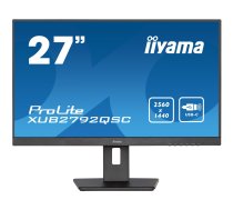 68,5 cm/27 collu (2560 x 1440) Iiyama PROLITE XUB2792QSC-B1 4 ms HDMI DP USB-C šarnīrsavienojuma skaļrunis QHD melns