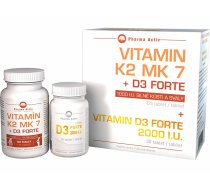 K2 vitamīns MK7 + D3 FORTE 125 tabletes + vitamīns D3 Forte 30 tabletes ZD ARMA