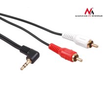 Kabelis 3,5 mm mini ligzda 2RCA 3 m melns MCTV-825