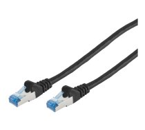 Patch kabelis CAT6a RJ45 S/FTP 1m Melns