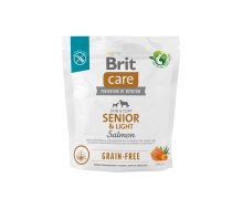 Sausā barība vecākiem suņiem, visu šķirņu suņiem (vecākiem par 7 gadiem) Brit Care Dog Grain-Free Senior&Light Salmon 1kg