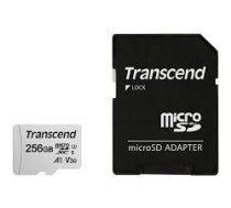 ATMIŅAS MICRO SDXC 256 GB W/ADAP/C10 TS256GUSD300S-A TRANSCEND