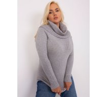 Sieviešu pelēks plus izmēra džemperis