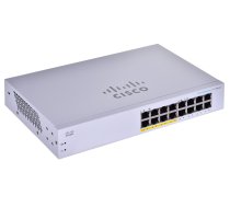 Cisco CBS110 Unmanaged L2 Gigabit Ethernet (10/100/1000) Power over Ethernet (PoE) 1U pelēks