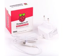 Oficiālais White Raspberry Pi 5.1A/3A barošanas bloks, barošanas avots