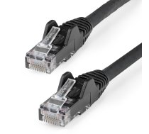 StarTech.com 7 m CAT6 Ethernet kabelis — LSZH (zemu dūmu nulles halogēns) — 10 gigabitu 650 MHz 100 W PoE RJ45 10 GbE UTP tīkla plākstera vads bez aizķeršanās ar deformācijas novēršanu — melns, CAT 6, ETL verificēts, 24AWG
