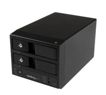 StarTech.com USB 3.0 / eSATA divu nodalījumu bezpaplātnes 3,5 collu SATA III cietā diska korpuss ar UASP — 2-bay SATA 6 Gb/s karstās maiņas cietā diska korpuss