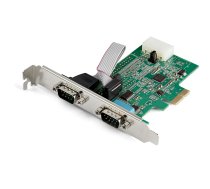 StarTech.com 2-portu PCI Express RS232 seriālā adaptera karte — PCIe RS232 seriālā resursdatora kontrollera karte — PCIe uz divsērijas DB9 karte — 16950 UART — paplašināšanas karte — Windows un Linux