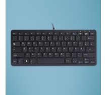 R-Go Tools kompaktā R-Go ergonomiskā tastatūra, QWERTZ (DE), vadu, melna