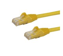 StarTech.com 10 m CAT6 Ethernet kabelis — dzeltens CAT 6 gigabitu Ethernet vads — 650 MHz 100 W PoE RJ45 UTP tīkls/plākstera vads bez aizķeršanās ar spriedzes novēršanu, pārbaudīts/vadiem ir UL sertificēts/TIA