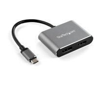 StarTech.com USB C vairāku portu video adapteris — 4K 60 Hz USB-C uz HDMI 2.0 vai DisplayPort 1.2 monitora adapteris — C tipa USB divi vienā displeja pārveidotājs HDMI/DP HBR2 HDR — saderīgs ar Thunderbolt 3