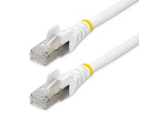 StarTech.com 2 m CAT6a Ethernet kabelis — balts — zemu dūmu, nulles halogēns (LSZH) — 10 GbE 500 MHz 100 W PoE++ snagless RJ-45 ar spriedzes novēršanu S/FTP tīkla ielāpu vadu