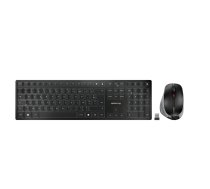 CHERRY DW 9500 SLIM tastatūra Iekļauta pele RF bezvadu + Bluetooth AZERTY franču melns, pelēks