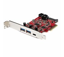 StarTech.com 5 portu USB PCIe karte — 10 Gbps USB 3.1 Gen 2 PCIe karte ar 1 x USB-C un 2 x USB-A — 1 x 2 portu IDC (iekšējais 5 Gbps USB galvenes paplašinājums) — USB C PCI Express kontrollera karte