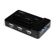 StarTech.com 6 portu USB 3.0 / USB 2.0 kombinētais centrmezgls ar 2 A uzlādes portu — 2 x USB 3.0 un 4 x USB 2.0
